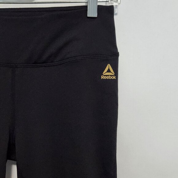 Reebok Black Mid-Rise Stretch Leggings - Size S - Picture 2 of 14